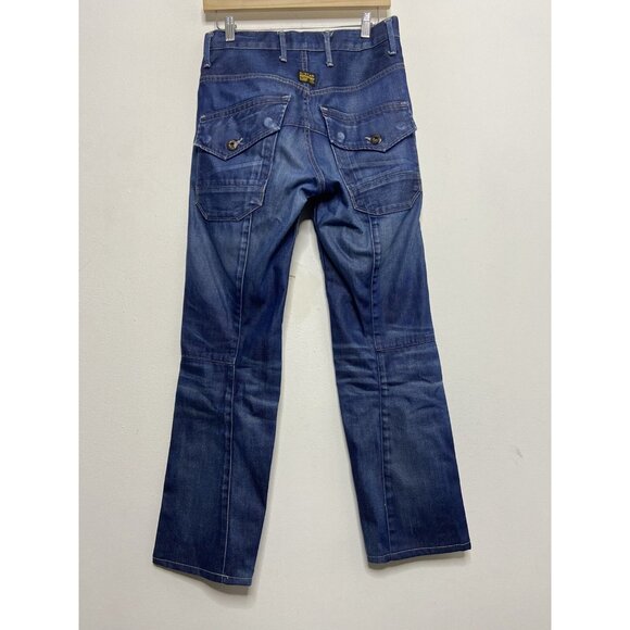 Men G-Star Jeans Skiff 5630 3D Tapered Blue Cotton Men 29X30 Hem - Picture 3 of 8